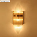 GobekUsa Minimalist Clear Glass Sconce Light with Gold Finish - 2/3 Lights - Indoor Wall Lighting