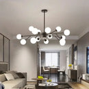 GobekUsa Glass Ball Modern Branch Chandelier - Magic Bean Design for Living Room