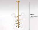 GobekUsa Glass Ball Iron Chandelier for Home Hotel Villa Living Room