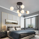 GobekUsa Glass Ball LED Ceiling Chandelier - Modern Nordic Pendant Light for Living Room