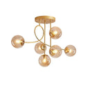 GobekUsa Glass Ball LED Ceiling Chandelier - Modern Nordic Pendant Light for Living Room