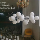 GobekUsa Glass Ball LED Chandelier Pendant for Living Dining Room