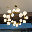 GobekUsa Glass Ball LED Chandelier Pendant for Living Dining Room