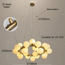 GobekUsa Glass Ball LED Chandelier Pendant for Living Dining Room