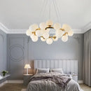 GobekUsa Glass Ball LED Chandelier Pendant for Living Dining Room