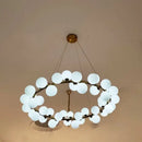GobekUsa Glass Ball LED Chandelier Pendant for Living Dining Room