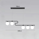 GobekUsa Glass Ball LED Chandeliers for Home Dining Kitchen Office Decor Lighting