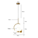 GobekUsa Glass Ball LED Chandelier for Dining Room, Kitchen, Bedroom, Bar