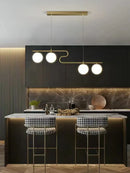 GobekUsa Glass Ball LED Chandeliers for Home Dining Kitchen Office Decor Lighting