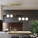 GobekUsa Glass Ball LED Chandeliers for Home Dining Kitchen Office Decor Lighting