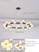 GobekUsa Glass Ball LED Chandelier Modern Pendant Light for Home Decor