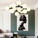 GobekUsa Glass Ball LED Chandelier Modern Pendant Light for Home Decor