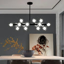 GobekUsa Glass Ball LED Chandelier Modern Pendant Light for Home Decor