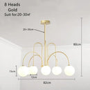 GobekUsa Glass Ball LED Chandelier for Indoor Decor Lighting