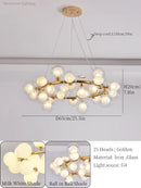 GobekUsa Glass Ball LED Chandelier Modern Pendant Light for Home Decor