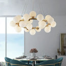 GobekUsa Glass Ball LED Chandelier Modern Pendant Light for Home Decor
