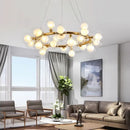 GobekUsa Glass Ball LED Chandelier Modern Pendant Light for Home Decor