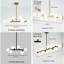 GobekUsa Glass Ball LED Chandelier for Home Interior Lighting and Kitchen Staircase