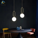 GobekUsa Glass Ball LED Chandelier for Bedroom, Living Room & Restaurant