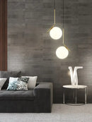 GobekUsa Glass Ball LED Chandelier Light Lamparas Bedside Night Light Decor