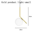 GobekUsa Glass Ball LED Chandelier Light Lamparas Bedside Night Light Decor