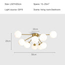 GobekUsa Glass Ball LED Ceiling Chandelier for Modern Living Room and Bedroom Lighting
