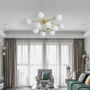 GobekUsa Glass Ball LED Ceiling Chandelier for Modern Living Room and Bedroom Lighting