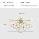 GobekUsa Glass Ball LED Ceiling Chandelier for Modern Living Room and Bedroom Lighting