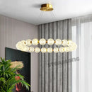 GobekUsa Glass Ball LED Chandelier Pendant for Living Room & Bedroom