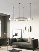 GobekUsa Glass Ball LED Pendant Chandelier for Modern Living Room Decor