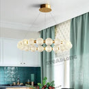 GobekUsa Glass Ball LED Chandelier Pendant for Living Room & Bedroom