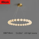 GobekUsa Glass Ball LED Chandelier Pendant for Living Room & Bedroom