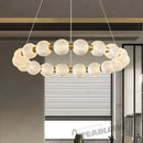 GobekUsa Glass Ball LED Chandelier Pendant for Living Room & Bedroom