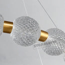 GobekUsa Glass Ball LED Chandelier Pendant for Living Room & Bedroom