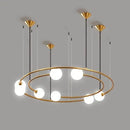 GobekUsa Glass Ball LED Pendant Chandelier for Modern Living Room Decor