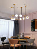 GobekUsa Glass Ball LED Pendant Chandelier for Modern Living Room Decor