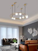GobekUsa Glass Ball LED Pendant Chandelier for Modern Living Room Decor