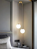 GobekUsa Glass Ball LED Pendant Chandelier for Dining and Bedroom