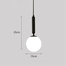 GobekUsa Glass Ball LED Pendant Light for Bedroom and Bar, Modern Globe Hanging Ceiling Lamp