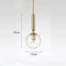 GobekUsa Glass Ball LED Pendant Light for Bedroom and Bar, Modern Globe Hanging Ceiling Lamp