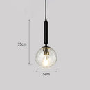 GobekUsa Glass Ball LED Pendant Light for Bedroom and Bar, Modern Globe Hanging Ceiling Lamp