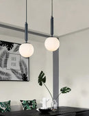 GobekUsa Glass Ball LED Pendant Light for Bedroom and Bar, Modern Globe Hanging Ceiling Lamp