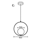 GobekUsa Glass Ball LED Pendant Light for Restaurant Bar - Nordic Style