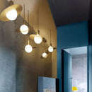 GobekUsa Glass Ball LED Pendant Light: Modern Moon Design for Stylish Home Decor