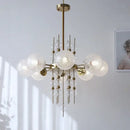 GobekUsa Glass Ball LED Pendant Light: Modern Chandelier for Living Room Kitchen Island