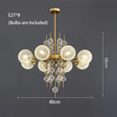GobekUsa Glass Ball LED Pendant Light: Modern Chandelier for Living Room Kitchen Island