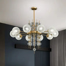 GobekUsa Glass Ball LED Pendant Light: Modern Chandelier for Living Room Kitchen Island