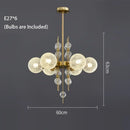 GobekUsa Glass Ball LED Pendant Light: Modern Chandelier for Living Room Kitchen Island