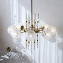 GobekUsa Glass Ball LED Pendant Light: Modern Chandelier for Living Room Kitchen Island