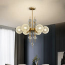 GobekUsa Glass Ball LED Pendant Light: Modern Chandelier for Living Room Kitchen Island